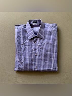 Ragazzo Uomo Slim Fit Windowpane Dress Shirt